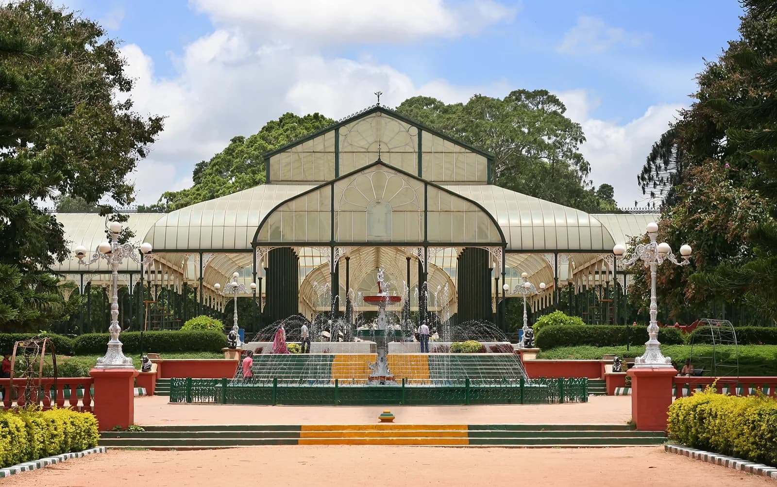 Glasshouse and fountain, Lalbagh, Bangalore