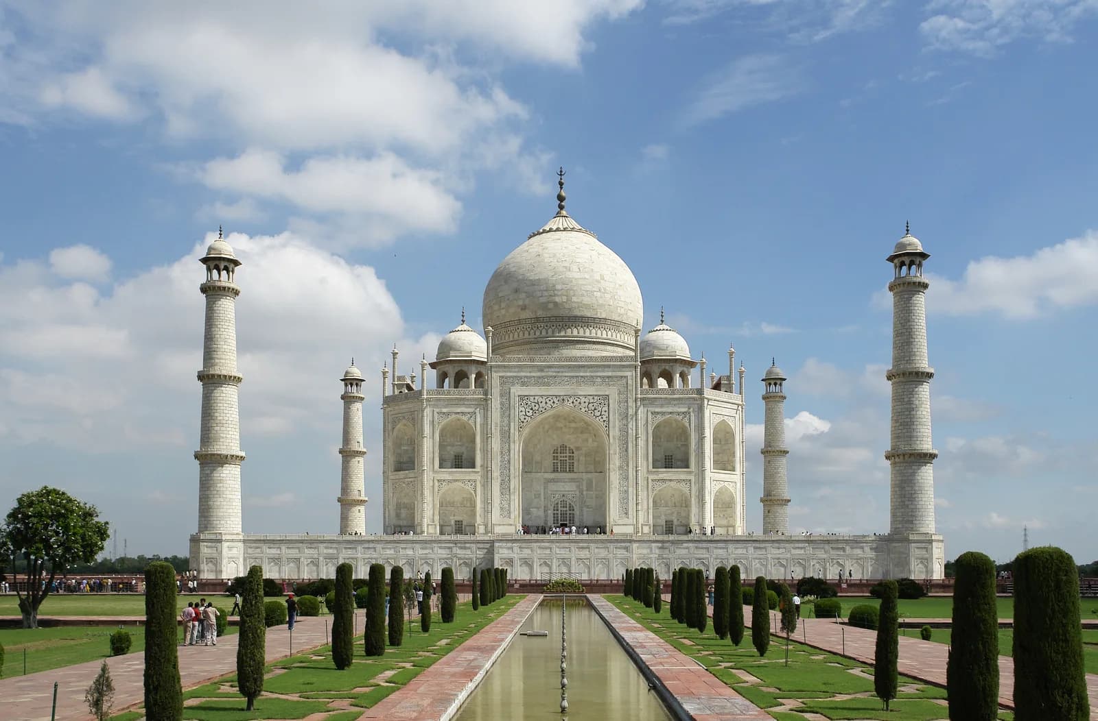 Taj Mahal, Agra — front facade with reflection pool